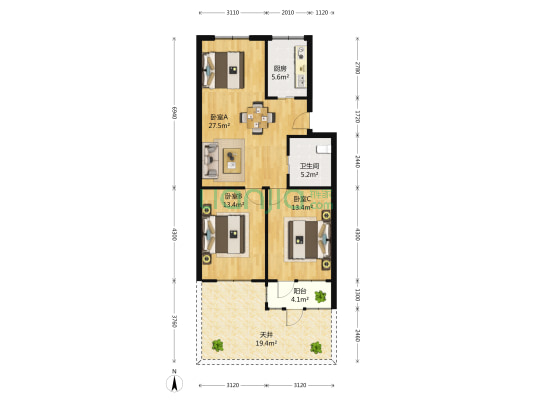 新建西路70弄 3室1厅1卫 0平方