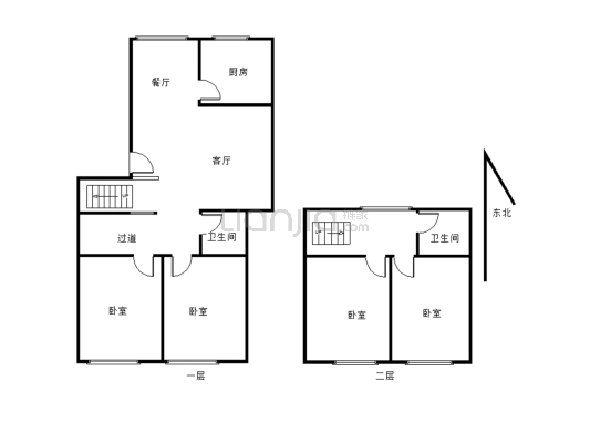 南小区 房跃层4室2厅2卫，可领包入住-户型图
