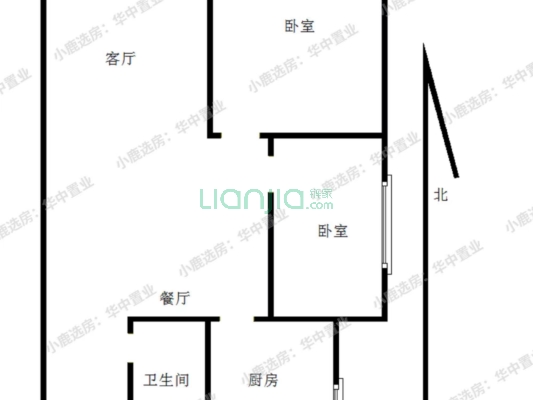 惠友荷園 2室1厅 南-户型图