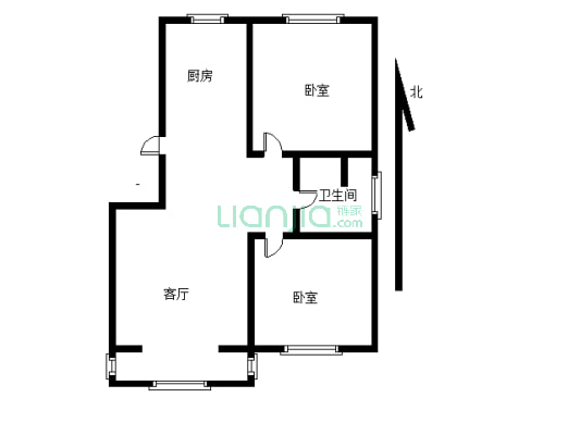 河西永茂国际二期电梯洋房四楼南北通透有房证过可贷款-户型图