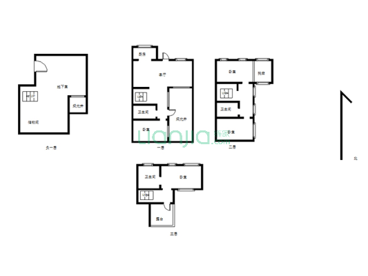 联排别墅，使用面积大，开发商交付给您更多的装修空间-户型图