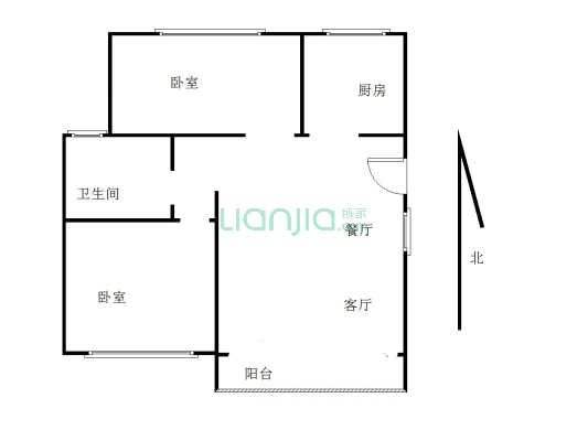 别墅区的景观高层 户型通透 采光视野佳-户型图