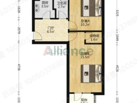 矿山局家属楼南院 市医院  精装修-户型图