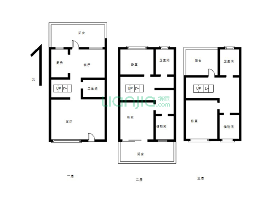 此房满五，无抵押，空间大，四房有独立的卫生间-户型图