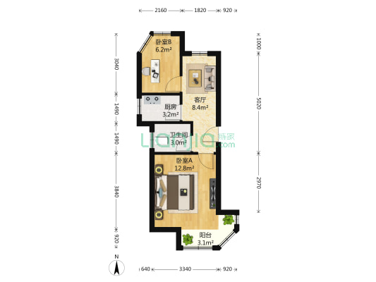 莘松七村 2室1厅1卫 49平方