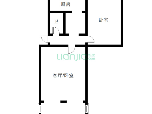 永安小区 2室1厅 南 北-户型图
