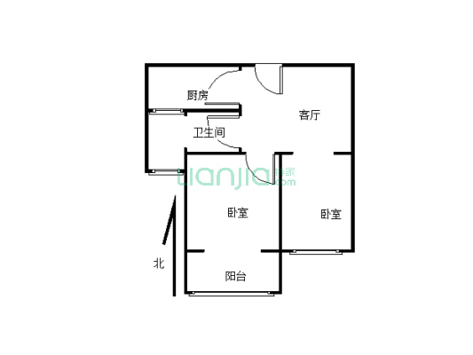 林溪谷标准1室 单独客厅，单独卧室精装修有证看房方便-户型图