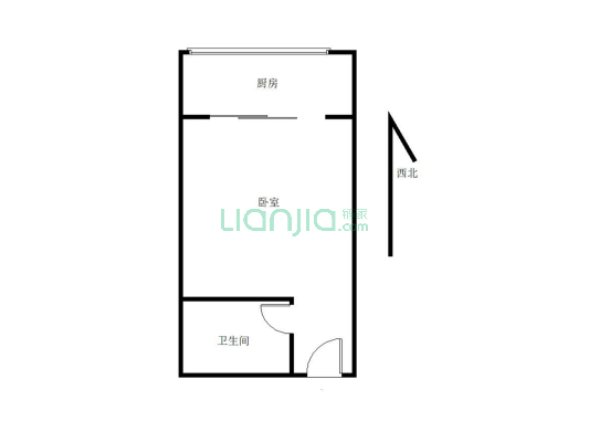 河东 青年公社 电梯一房 户型好 温馨 商品房-户型图