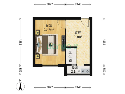 连界巷 1室1厅1卫 35平方
