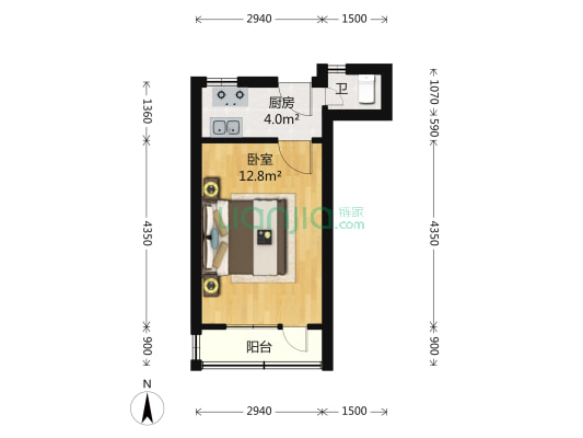 田林十三村 1室0厅1卫 29平方