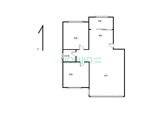 龙润电力小区3-4复式有证可按揭，采光充足，看房方便-户型图