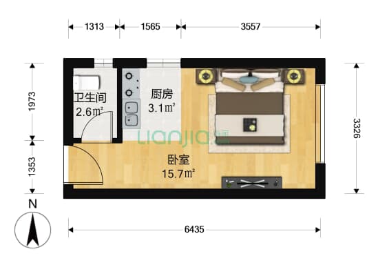 东亚三环 1室0厅 150万