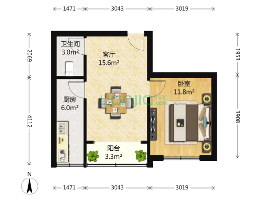 看房方便，采光视野好，户型方正一楼带院