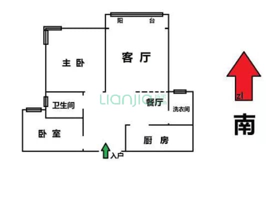 世纪城三期 高层91平精装2室出售带家具家电 可贷款-户型图