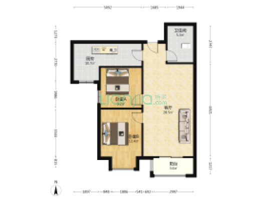 简单装修房  采光好  即可入住 电梯房老少皆宜-户型图