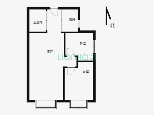 溪语原筑 简装2室出售中欢迎咨询看房-户型图