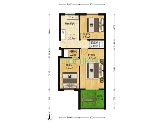 川江里 3室0厅1卫 75平方