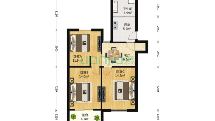 虹园一村二手房实景图