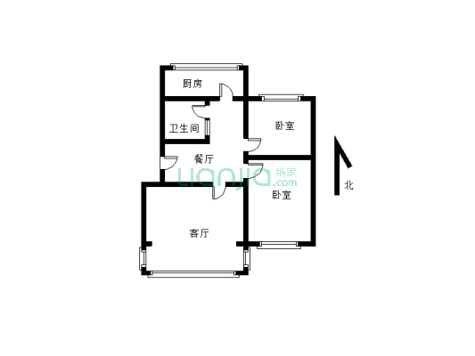 农行家属院（昭君宾馆东） 3室1厅 南 北-户型图