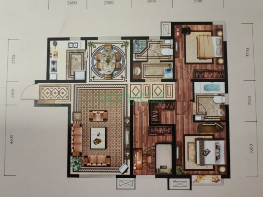 三利中和城C区好户型三居室  底层  价格合适-户型图