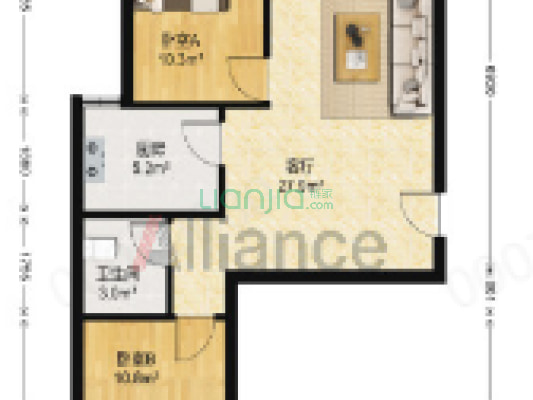 联合七号院 2室1厅 南-户型图