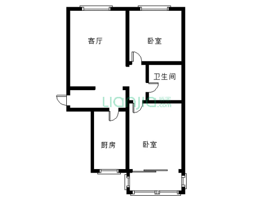 物探五号院 南北通透大两居 新楼-户型图