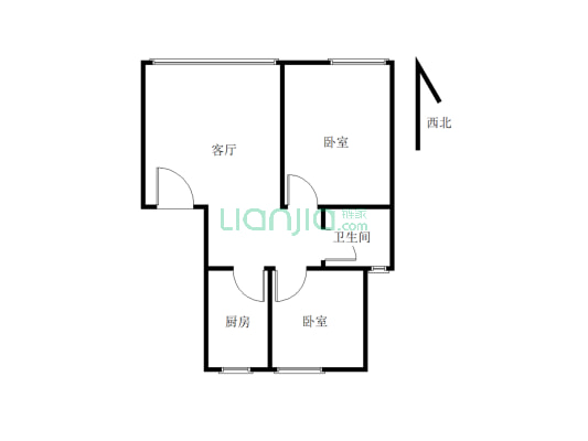 简单装修，小区环境优美，拎包即可入住-户型图