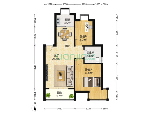 春申景城 2室2厅1卫 0平方