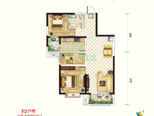 华融现代城 3室1厅 南-户型图