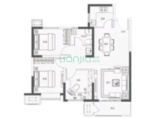 上河天著，视野开阔，环境好，交通便利。-户型图