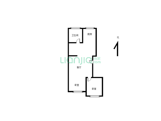 2室，空房子，看房子有钥匙，小区环境一.流，-户型图