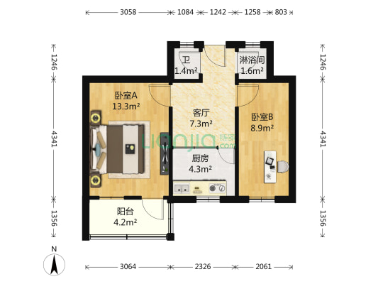 双南户型阳光好出行方便满五省税