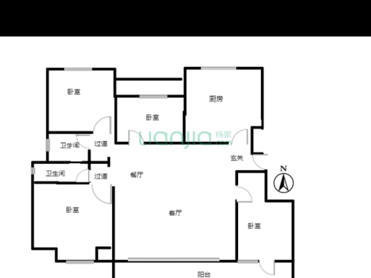 中冶未来城 3室2厅 南 北-户型图