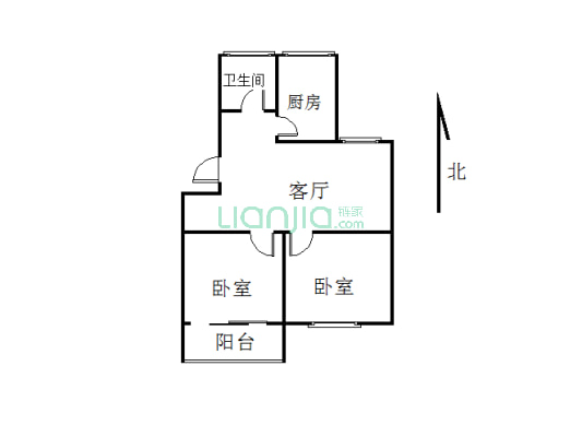 新华路南段 锦绣花园 精装两室拎包入住 有阁楼地下室-户型图