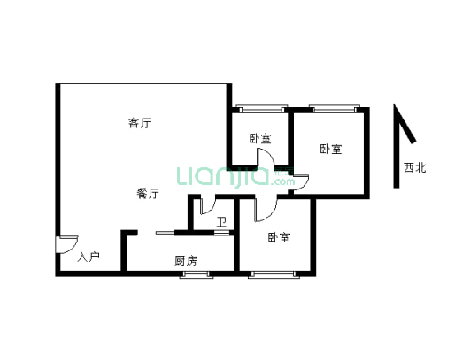 长江苑 三室两厅 精装修 视野开阔 价格可议-户型图
