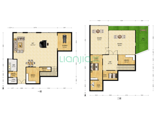 观景台 4室1厅1卫 257平方