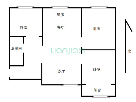 干净整洁新小区 距离北京五粉钟车程-户型图