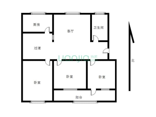 此房满五唯一  低楼层  南北通透看房方便-户型图