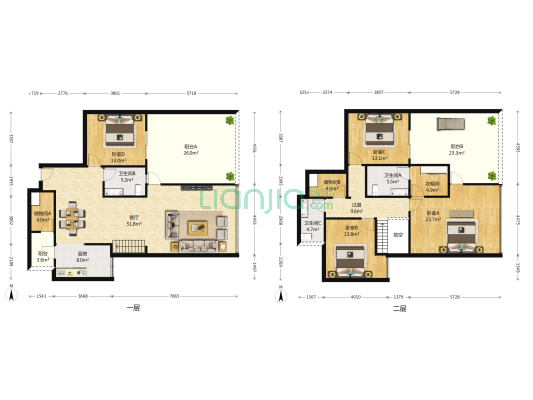 融创四海逸家 4室1厅3卫 124平方