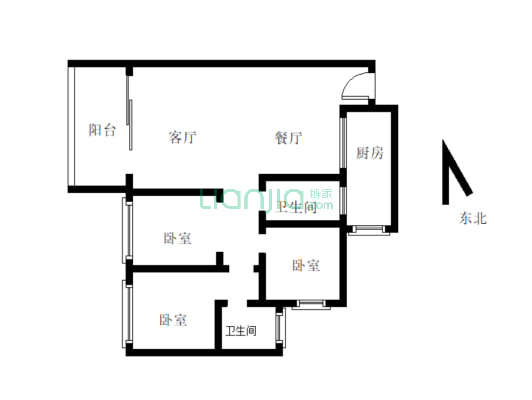 中间楼层，环境好，次新房，房东急售-户型图