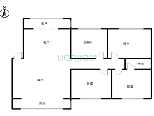 老城区板楼，好停车，旁边就是鼓楼大街-户型图