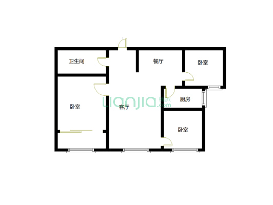 新星小区二期全阳户型，带车位和地下室，精装拎包入住-户型图