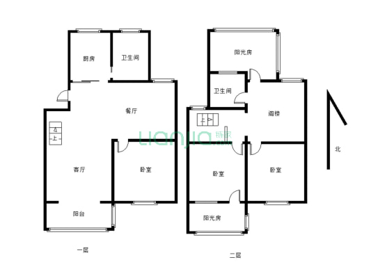 丹金家园复式楼，4房2卫，拎包入住-户型图