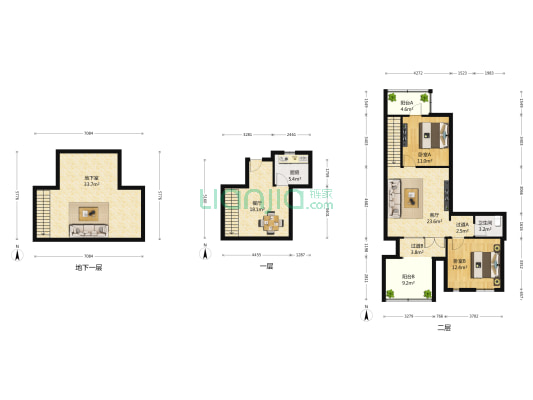 世茂诺沙湾一期 2室2厅1卫 87平方