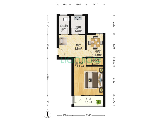 菱塘新村一期 1室1厅1卫 0平方