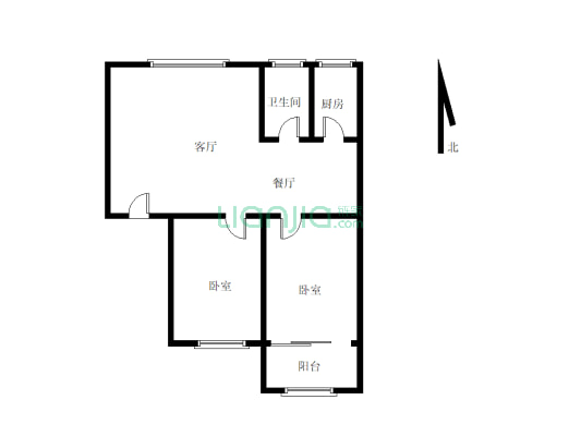 房子简单装修满五唯一户型格局规整采光充足-户型图