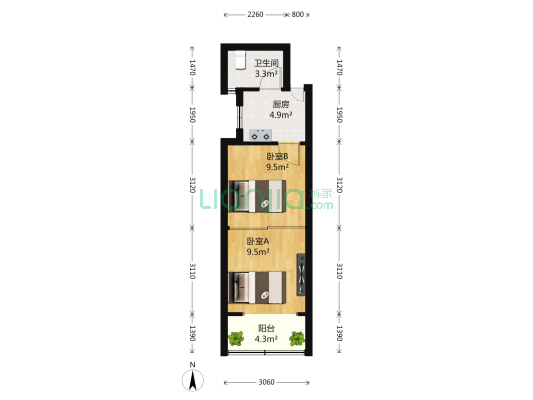 通阁路135弄 2室0厅1卫 34平方