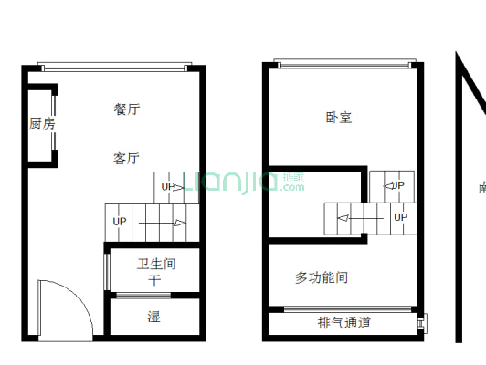 精品复式公寓，龙光尚街2室1卫