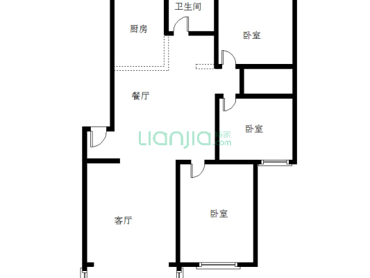 东安小区 3室2厅 南 北-户型图