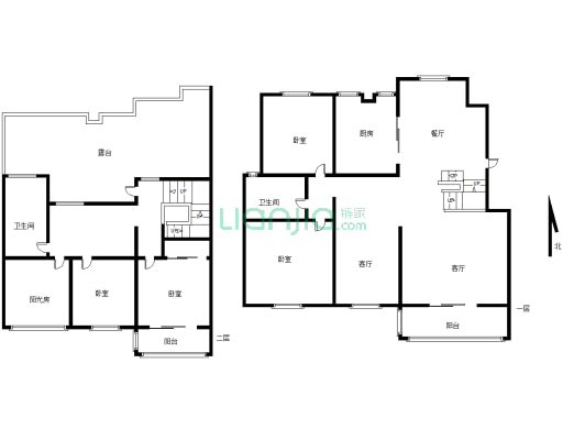 雪松路中 央城邦精装4房2厅内复式楼老证可按揭-户型图